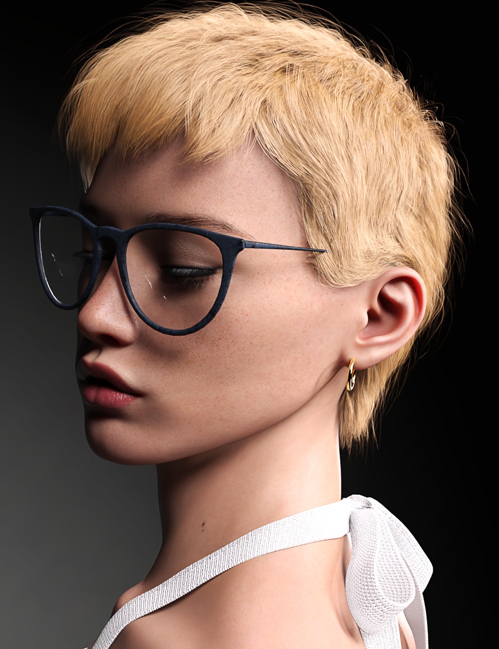 CS Short Cropped Hair for Genesis 9 by: ClericSecond-Circle, 3D Models by Daz 3D