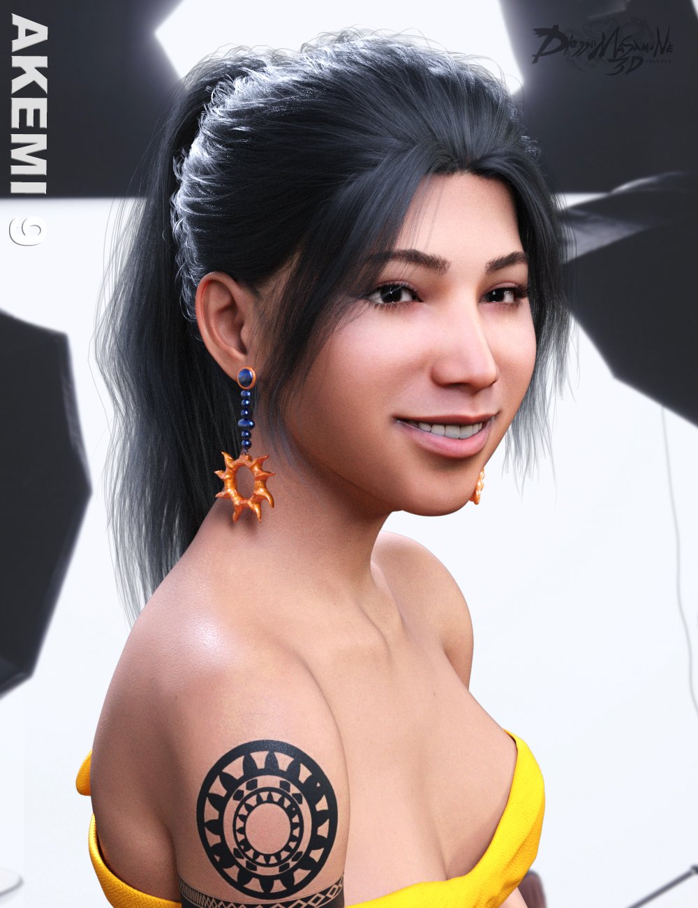 Akemi for Genesis 9 by: Dieggo Masamune, 3D Models by Daz 3D