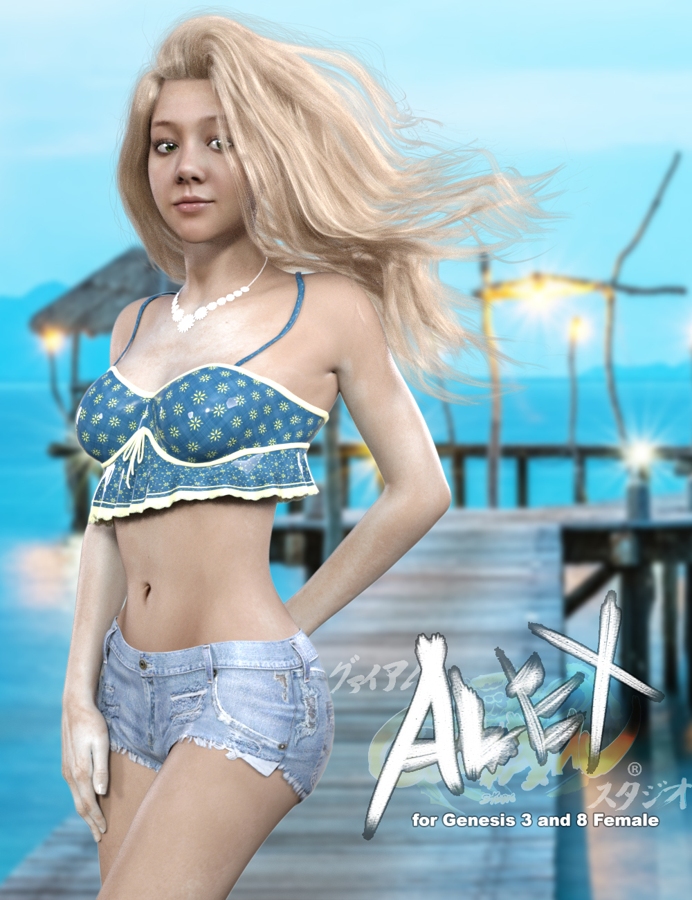 Alex for Genesis 3 and 8 Female by: Dieggo Masamune, 3D Models by Daz 3D
