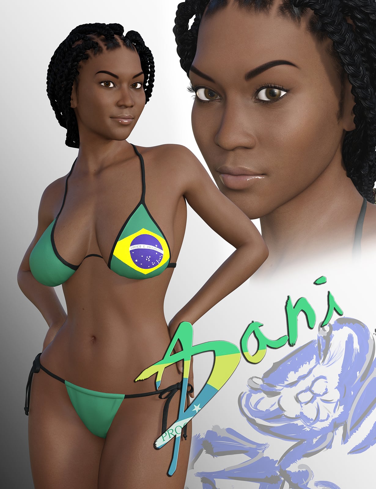 Dani for Genesis 3 Females by: Dieggo Masamune, 3D Models by Daz 3D