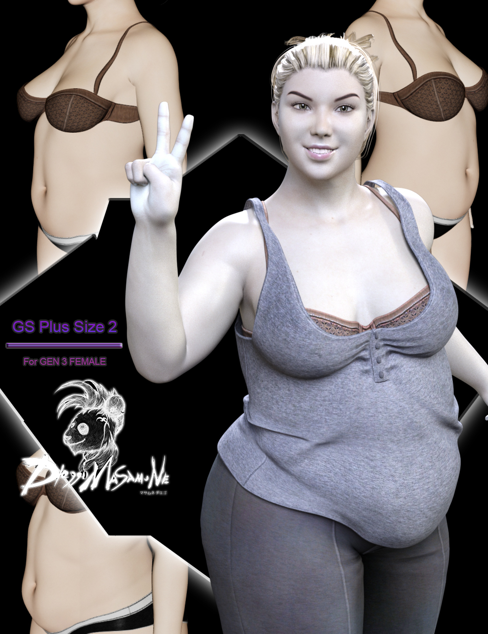 GS Plus Size 2 for Genesis 3 Female by: Dieggo Masamune, 3D Models by Daz 3D