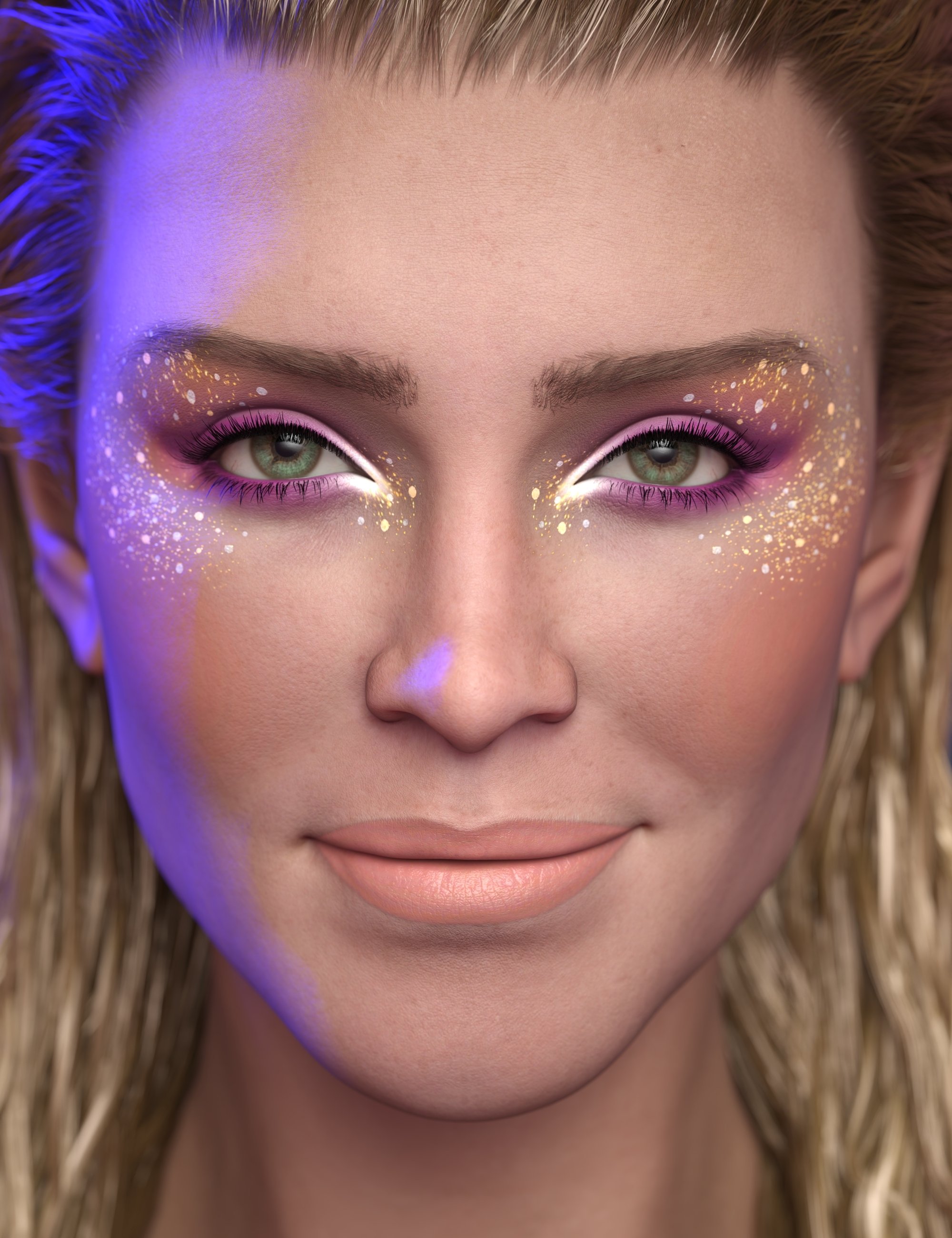 Makeup System - Fairy Fantasy LIE Makeup for Genesis 9 by: , 3D Models by Daz 3D