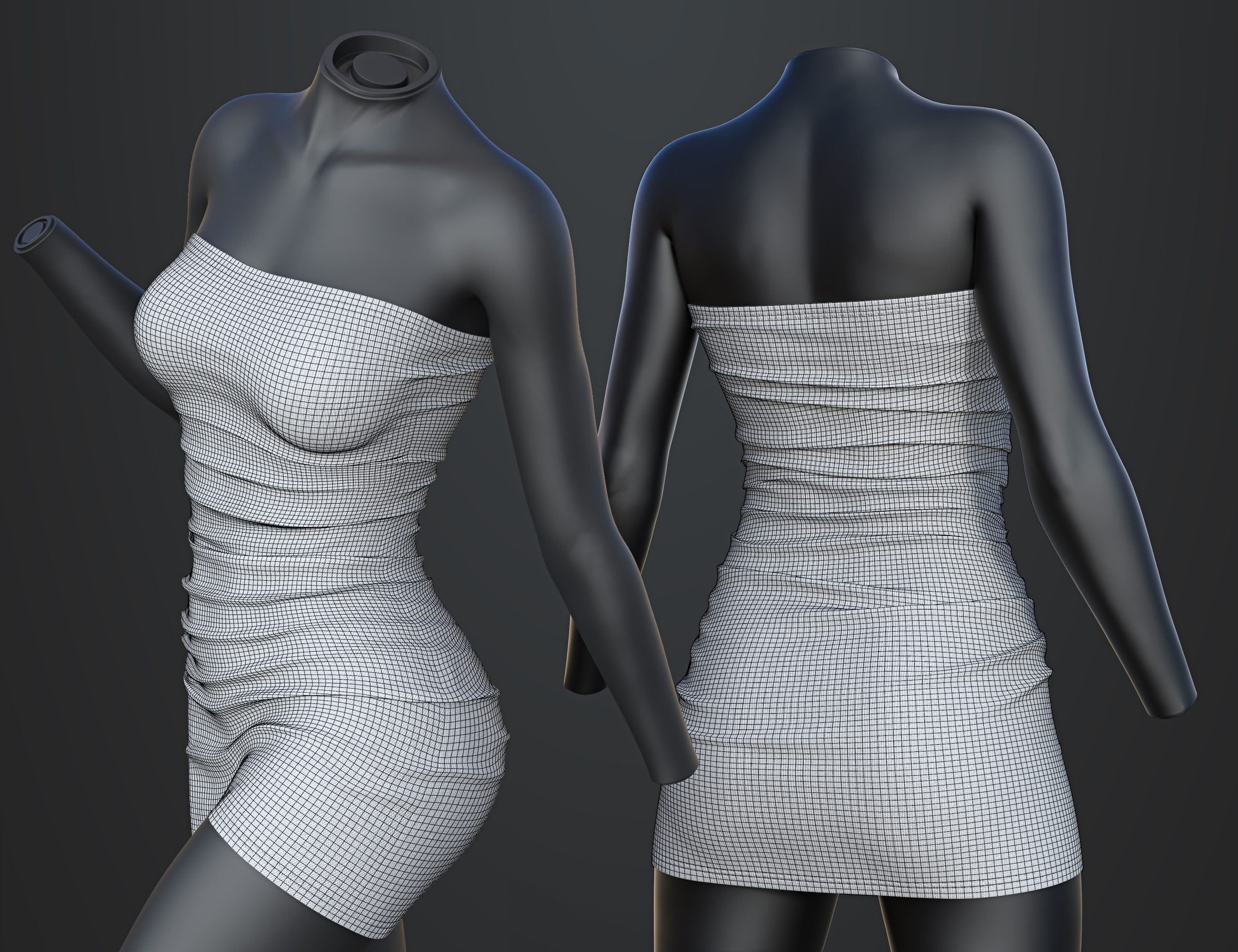 GENESIS STRAPLESS DRESS
