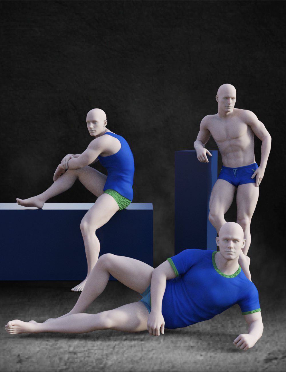 Amazing Model Males 2 for Genesis 9, 8.1, 8, and 3 Males by: Muscleman, 3D Models by Daz 3D