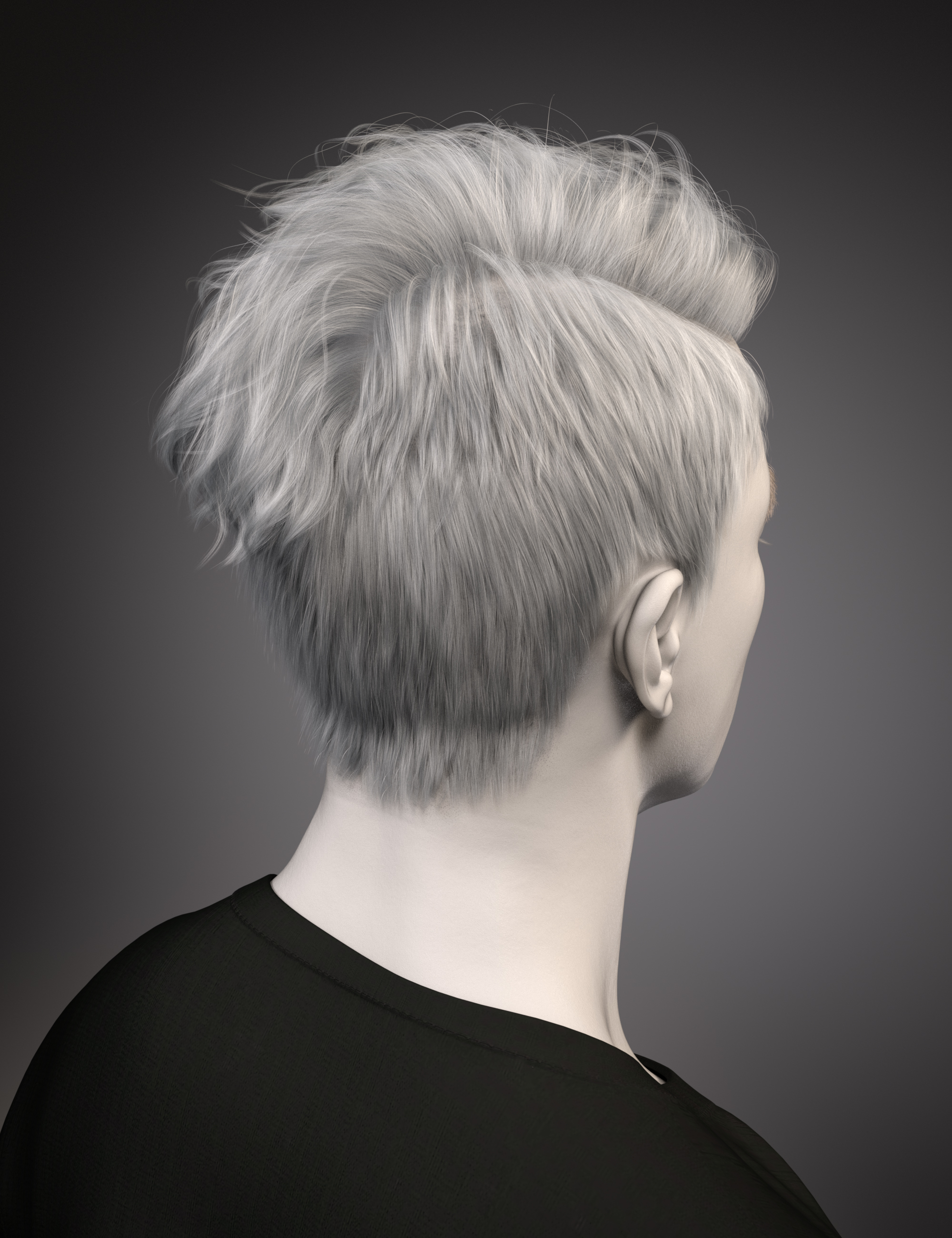 FE Side Swept Short Hair for Genesis 9 Daz 3D