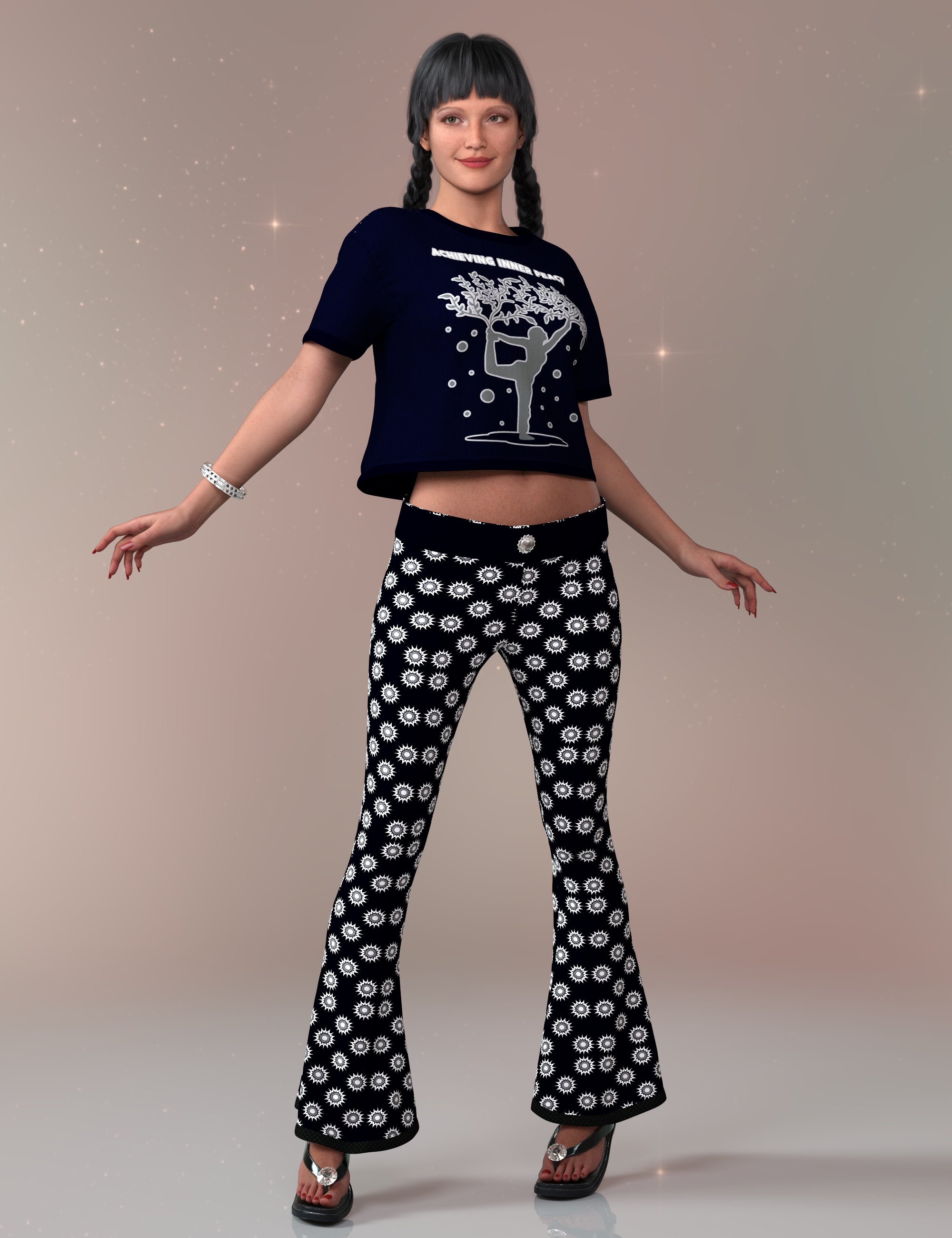dForce Charming Outfit for Genesis 9 by: Nelmi, 3D Models by Daz 3D