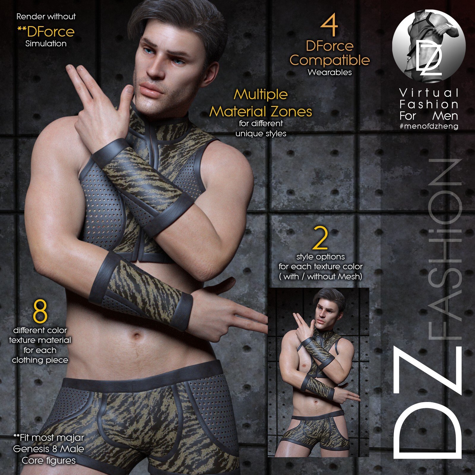 DZ G8M SkinZ Set 16 by: DZheng, 3D Models by Daz 3D