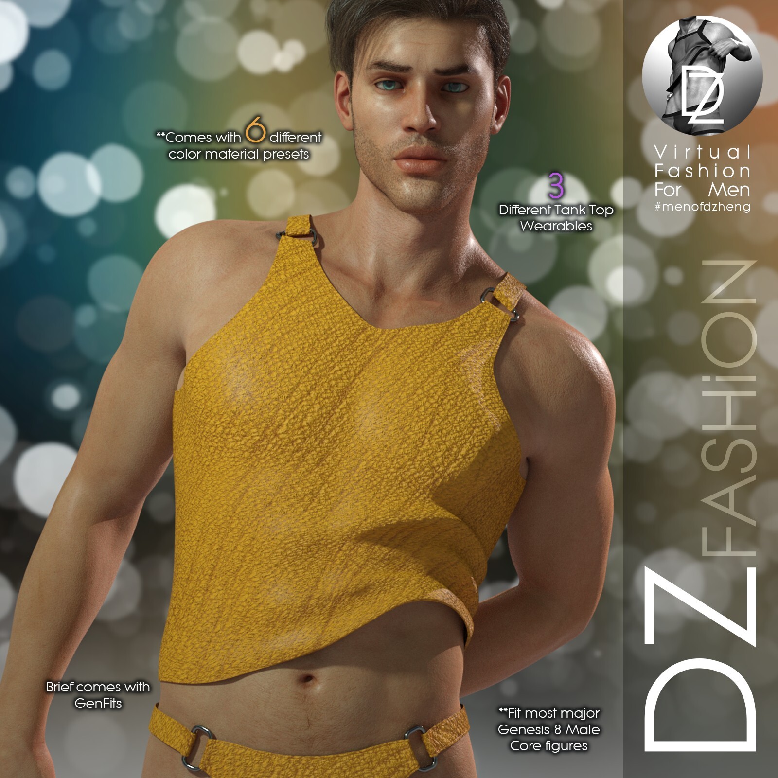 DZ G8M UnderGear Set 14 by: DZheng, 3D Models by Daz 3D