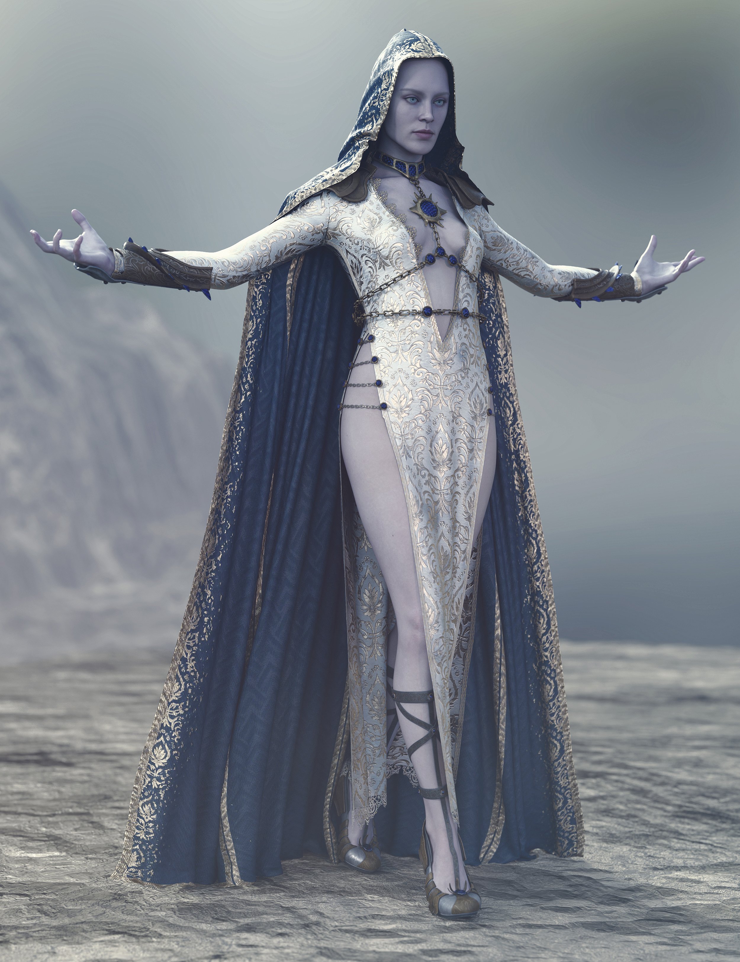 Royal Mage Outfit for Genesis 9 Texture Add-On by: fjaa3d, 3D Models by Daz 3D