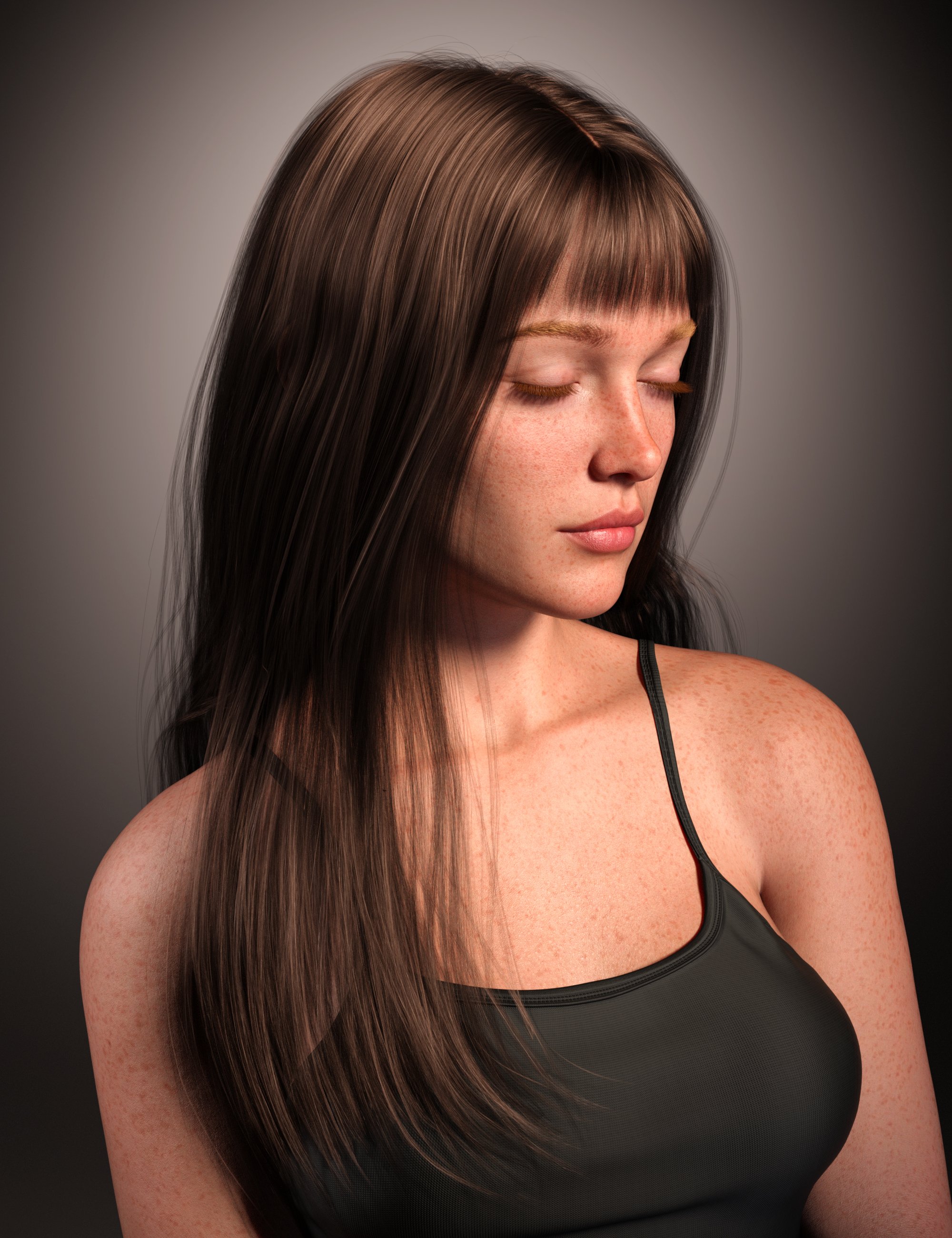 FE Long Straight Hair for Genesis 9 | Daz 3D