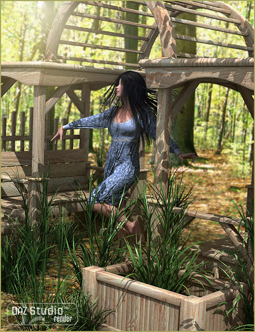 Garden Escape Arbor by: , 3D Models by Daz 3D