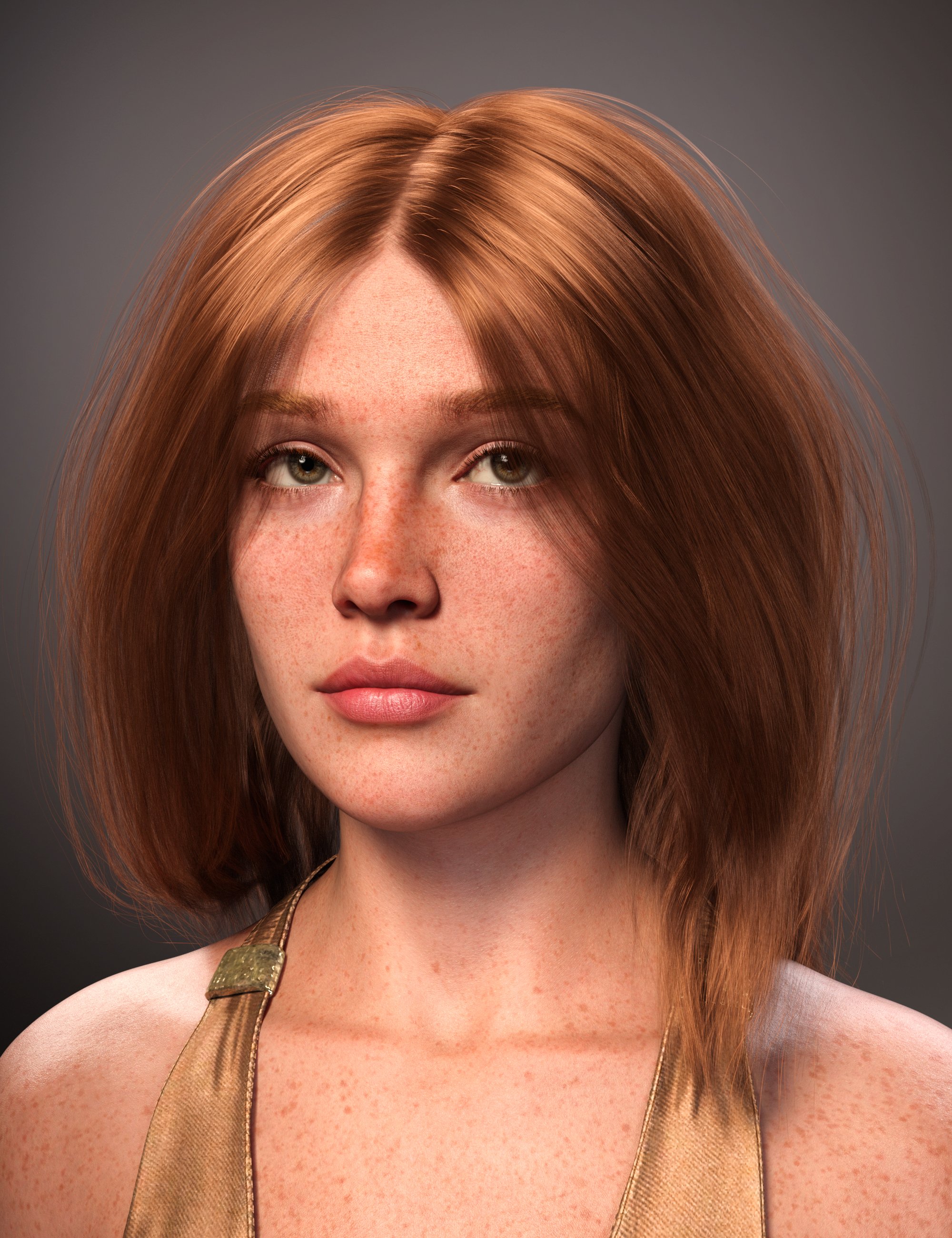 FE Medium Length Dishevelled Hair for Genesis 9 by: FeSoul, 3D Models by Daz 3D