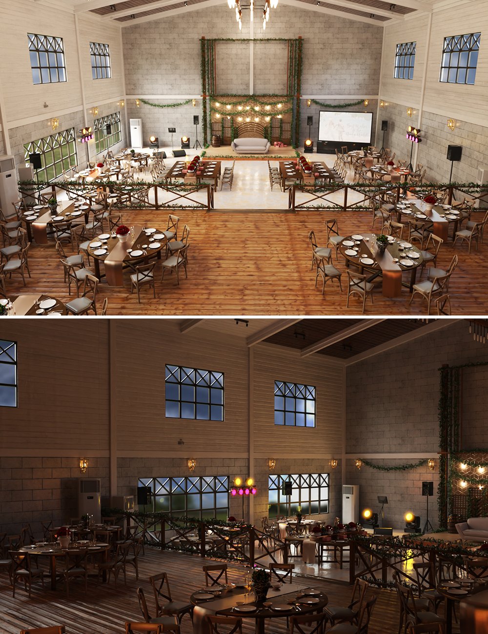 Rustic Barn Reception by: Tesla3dCorp, 3D Models by Daz 3D