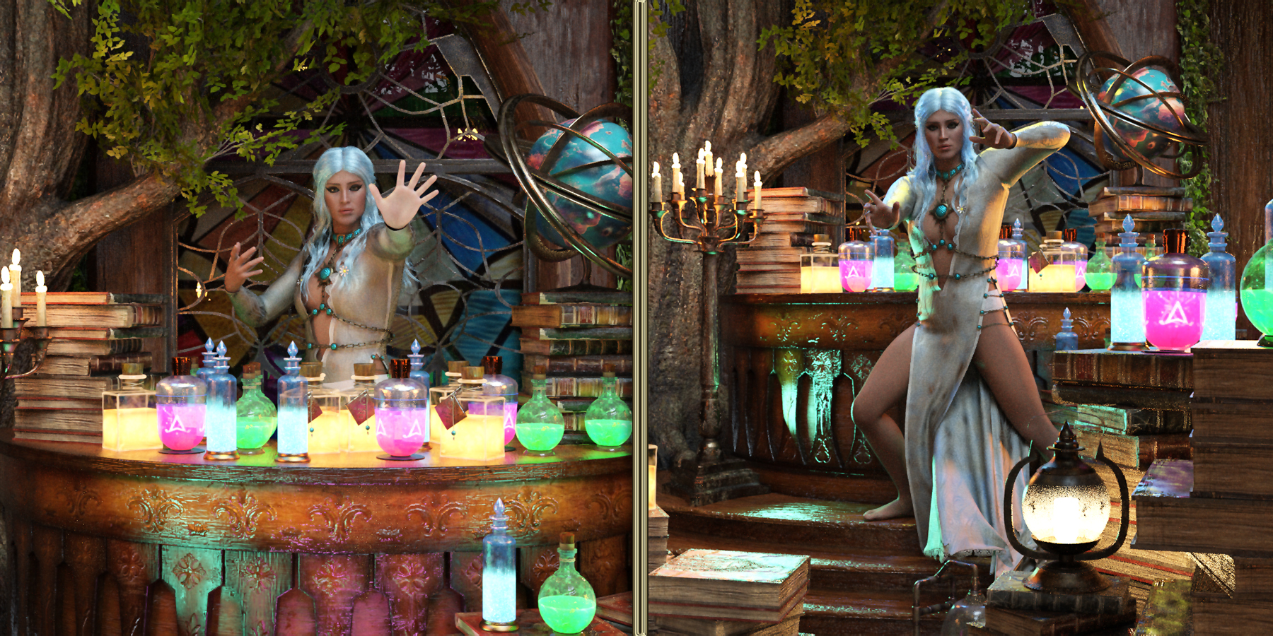 Magic Lessons Poses for Genesis 9 and XI Spell Workshop | Daz 3D