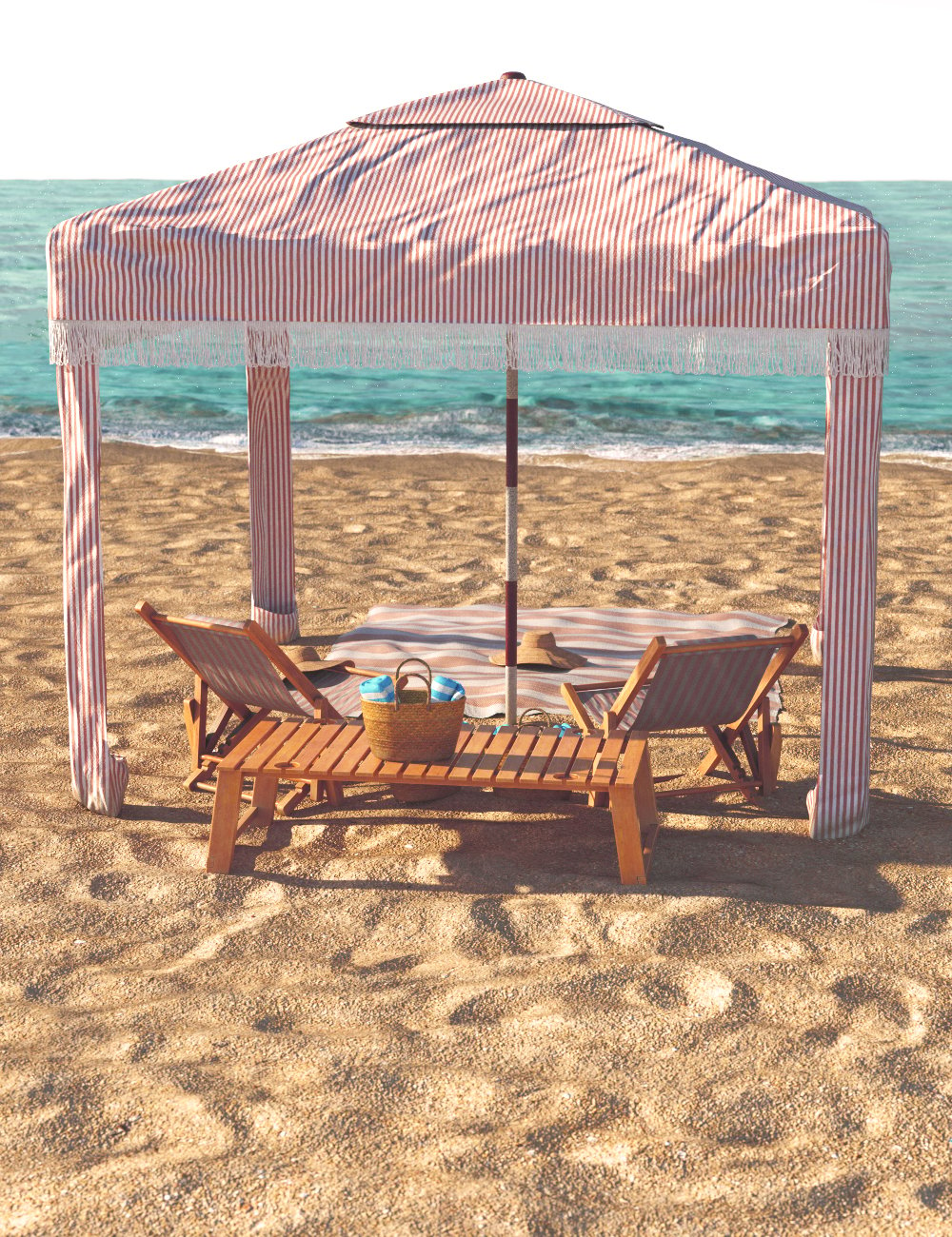 XI Beach Cabana by: Xivon, 3D Models by Daz 3D