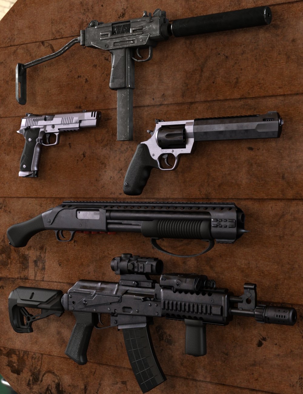Firearms24 by: DzFire, 3D Models by Daz 3D