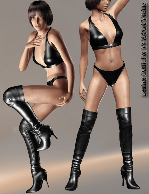 Leather Outfit by: dx30, 3D Models by Daz 3D